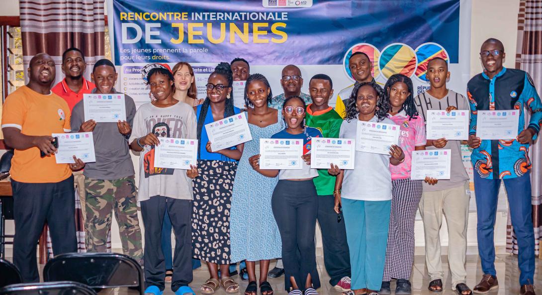 Certificates ceremony, youth international gathering, Brazzaville © Apprentis D’Auteuil  