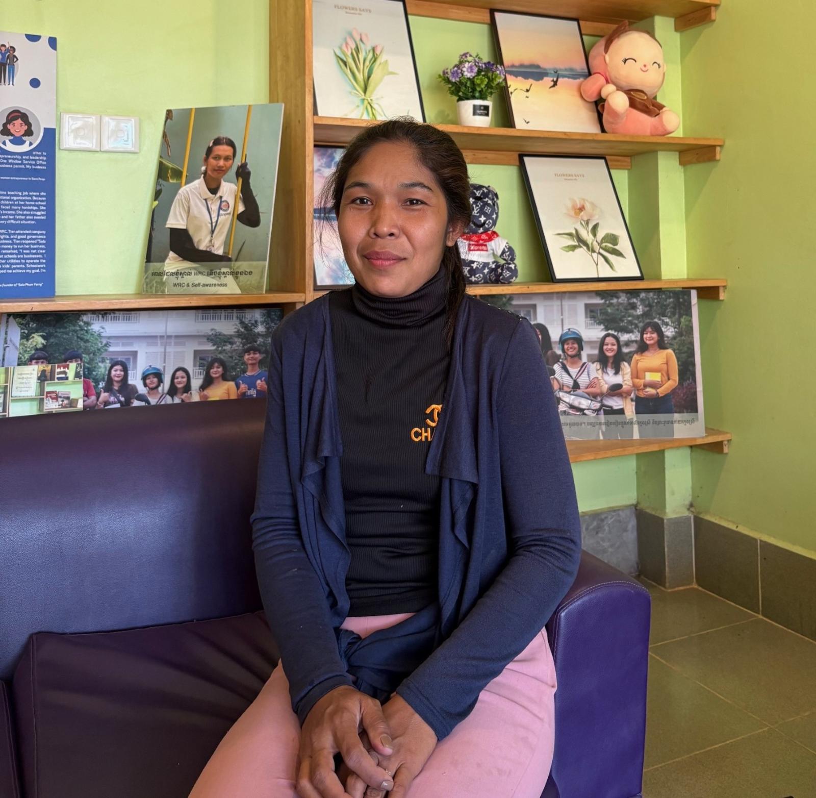 Portrait of Sim, beneficiary of the House of Families, Cambodia