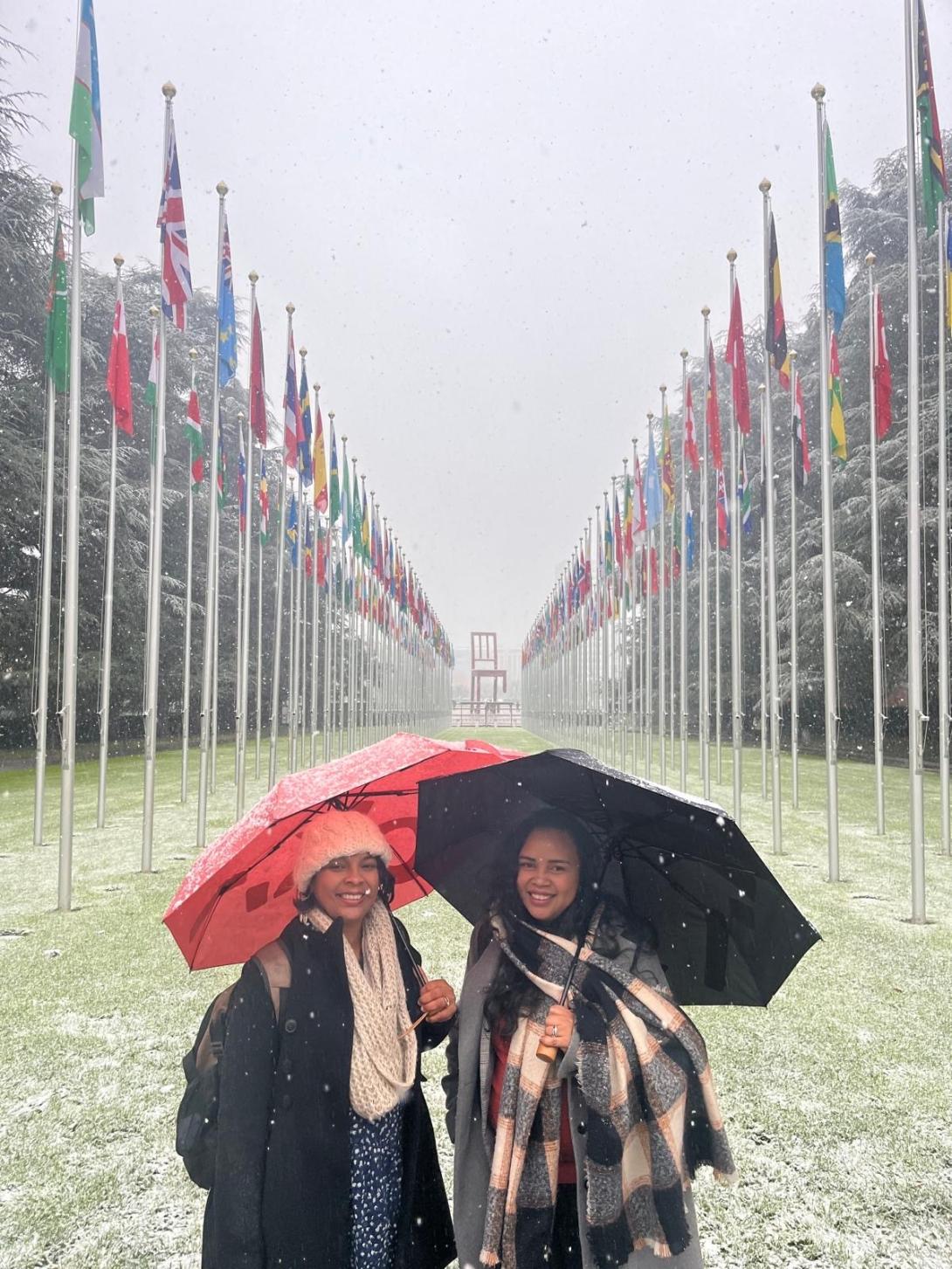 Les représentantes de la PFSCE devant l'ONU Les représentantes de la PFSCE devant l'ONU © Apprentis D’Auteuil  